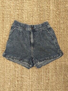 American Eagle Outfitters Blue Washed Denim Jean Shorts